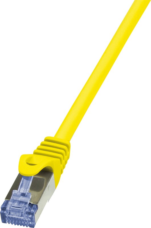 LogiLink CQ3017S Network Cable – CAT6a, 0.25 m, Yellow, S/FTP (SSTP)