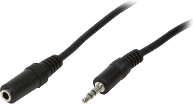 LogiLink CA1054 – 3.5mm Male to Female Audio Cable, 3m, Black