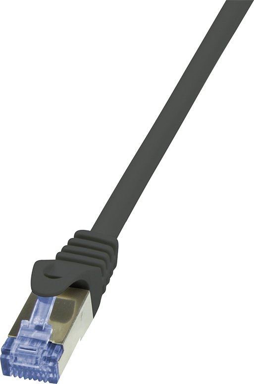 LogiLink CQ3073S Network Cable – CAT6a, 5 m, Black, S/FTP (SSTP)