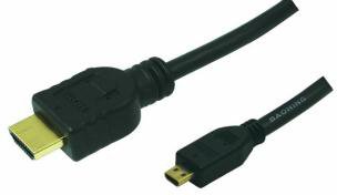 LogiLink CH0031 HDMI to Micro-HDMI Cable 1.5 m – HDMI Type A to Type D, 4K Support, Black