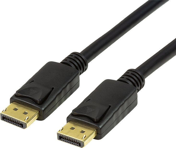LogiLink CV0121 DisplayPort to DisplayPort Cable 3 m – DP 1.4, Black, 4K Ready