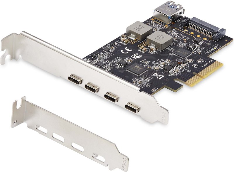 StarTech 5-Port USB PCIe Card – USB 3.2 10Gbps (PCI Express Card with 4x USB-C Ports and 1x USB-A Port)