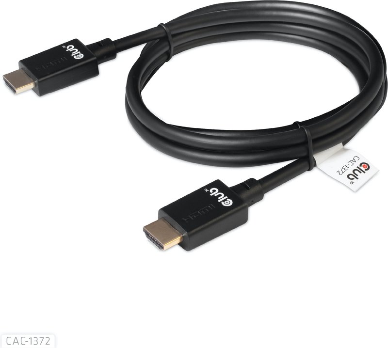 Club3D CAC-1372 Ultra High Speed HDMI 2.1 Cable 2 m – 48 Gbps, 144Hz, eARC, ARC, HDR, Ethernet, Black