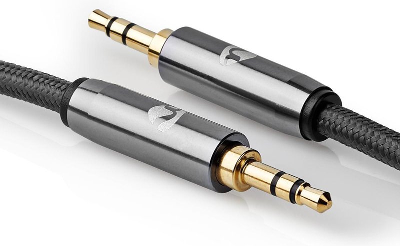 Nedis Stereo-Audiokabel – 5m, 3.5mm Male/Female, Gun Metal Grey