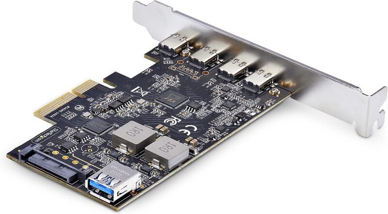 StarTech 5-Port USB PCIe Card – USB 3.2 10Gbps (PCI Express Card with 4x USB-C Ports and 1x USB-A Port)