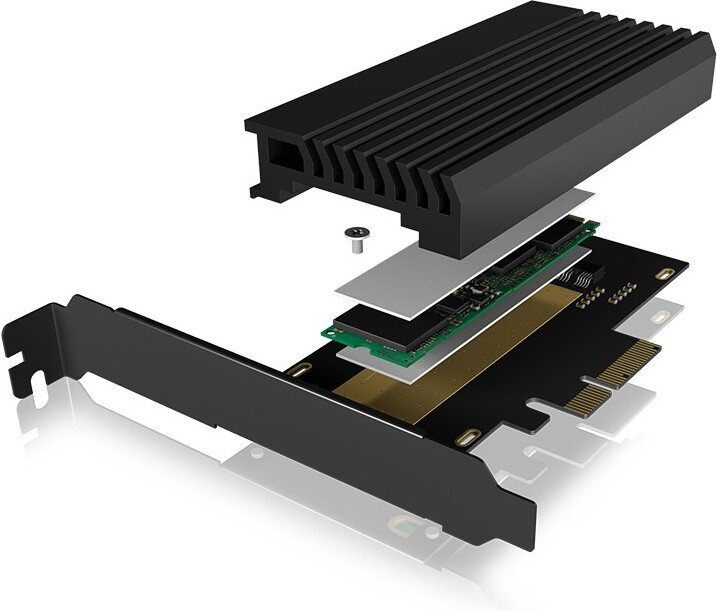 ICY BOX IB-PCI214M2-HSL PCIe M2. card with heatsink