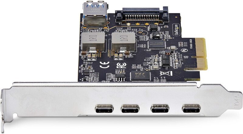 StarTech 5-Port USB PCIe Card – USB 3.2 10Gbps (PCI Express Card with 4x USB-C Ports and 1x USB-A Port)