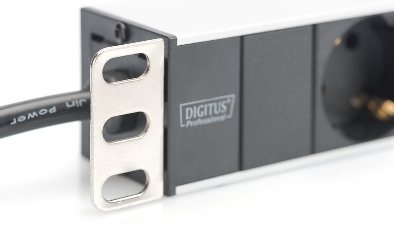 Digitus DN-95401 Power Strip – 8 Outlets, 2 m Cable, Black