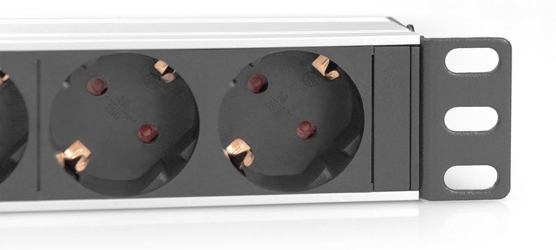 Digitus DN-95418 19-inch Rack PDU – 4 Outlets, 2 m Cable, Black