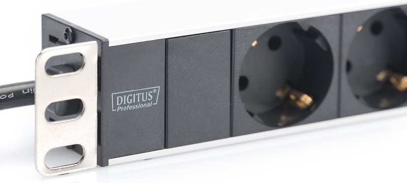 Digitus DN-95401 Power Strip – 8 Outlets, 2 m Cable, Black