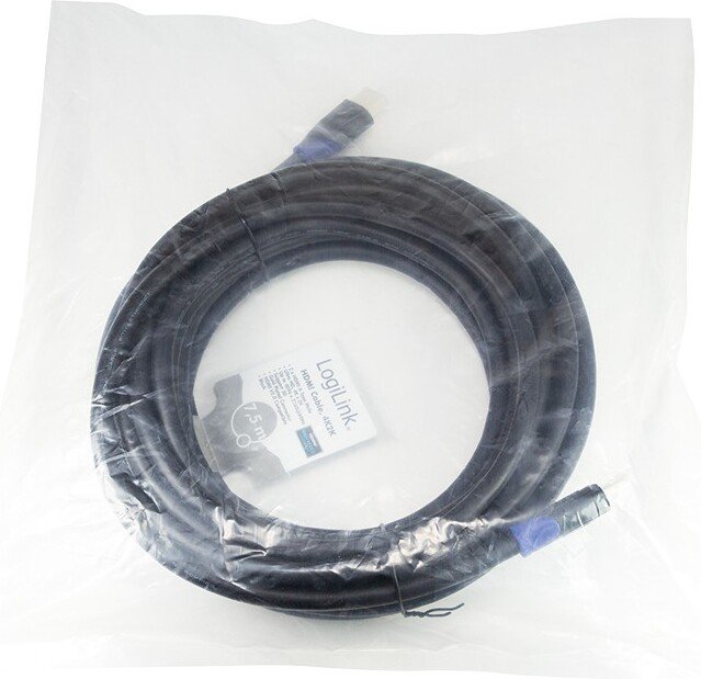 LogiLink CH0065 HDMI Cable 7.5 m – HDMI Type A, 18 Gbps, HDR, ARC, Ethernet, Black