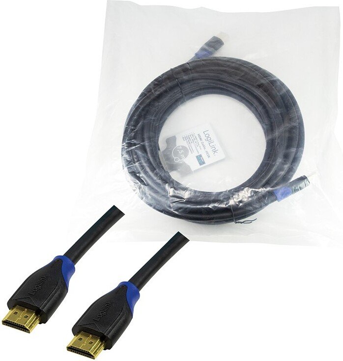 LogiLink CH0065 HDMI Cable 7.5 m – HDMI Type A, 18 Gbps, HDR, ARC, Ethernet, Black